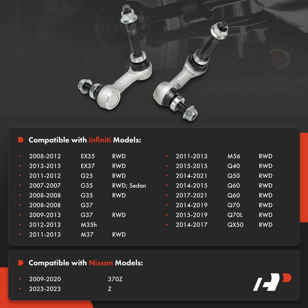 A-Premium front-right sway bar link reduces body roll for confident cornering.