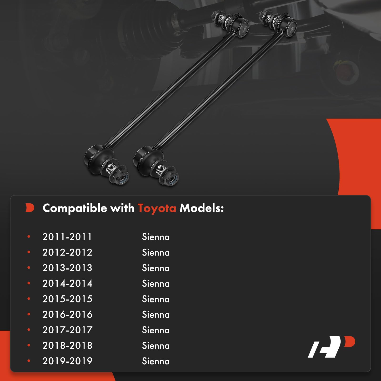 A-Premium front-right sway bar link for Toyota Sienna enhances handling.