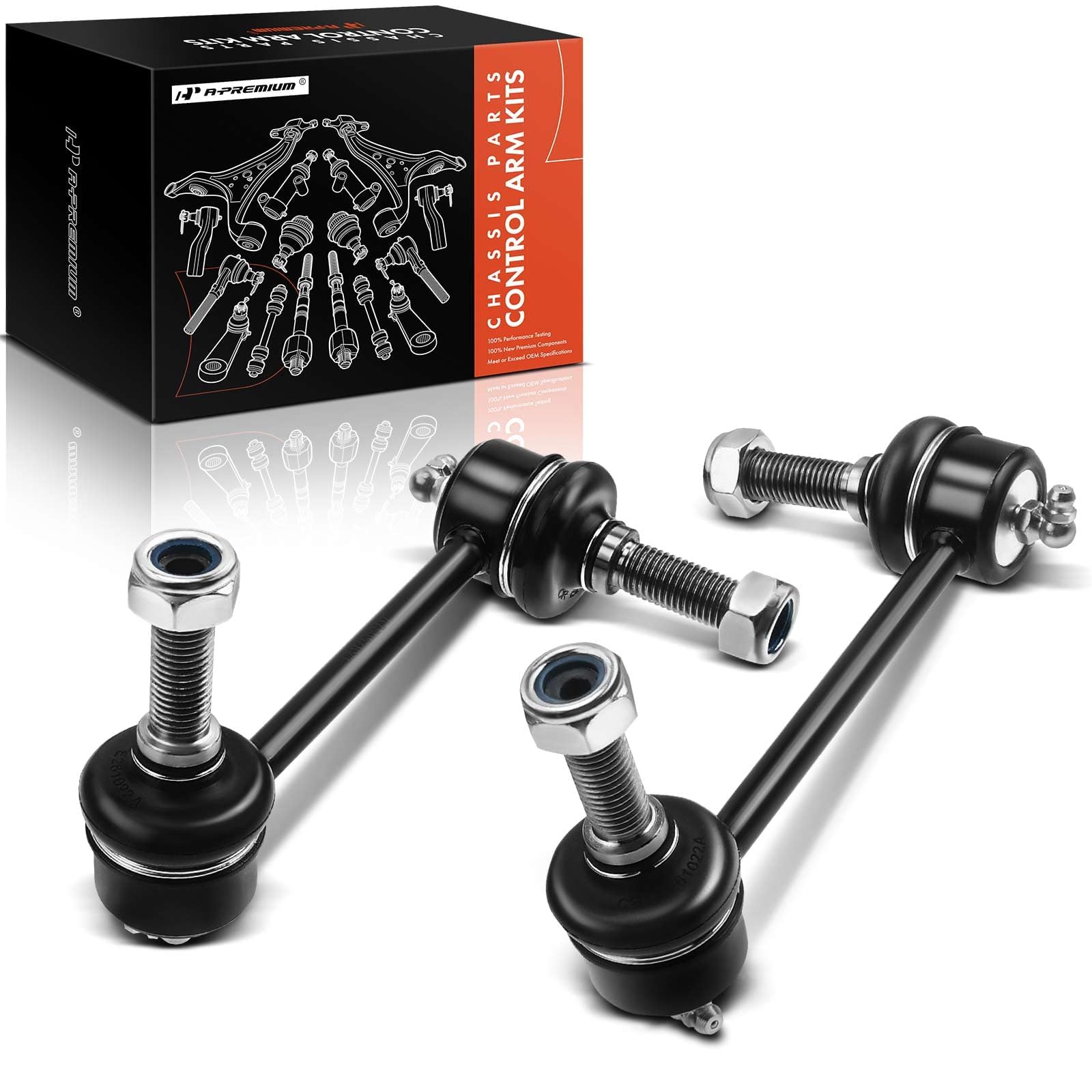A-Premium front sway bar link left assembly shown for stability