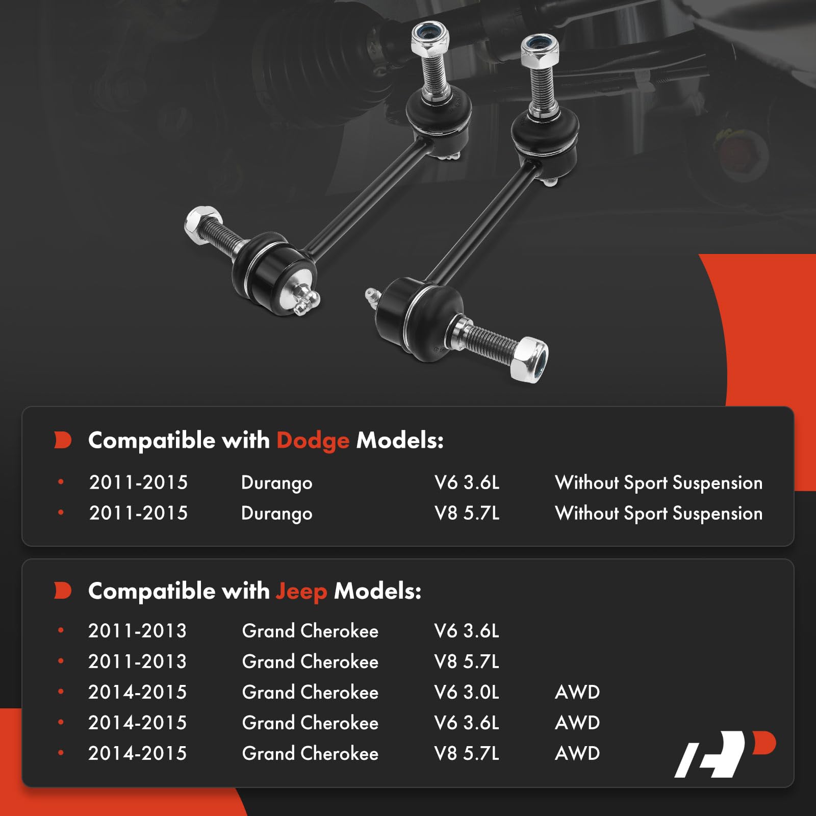 A-Premium front sway bar link right assembly improves handling