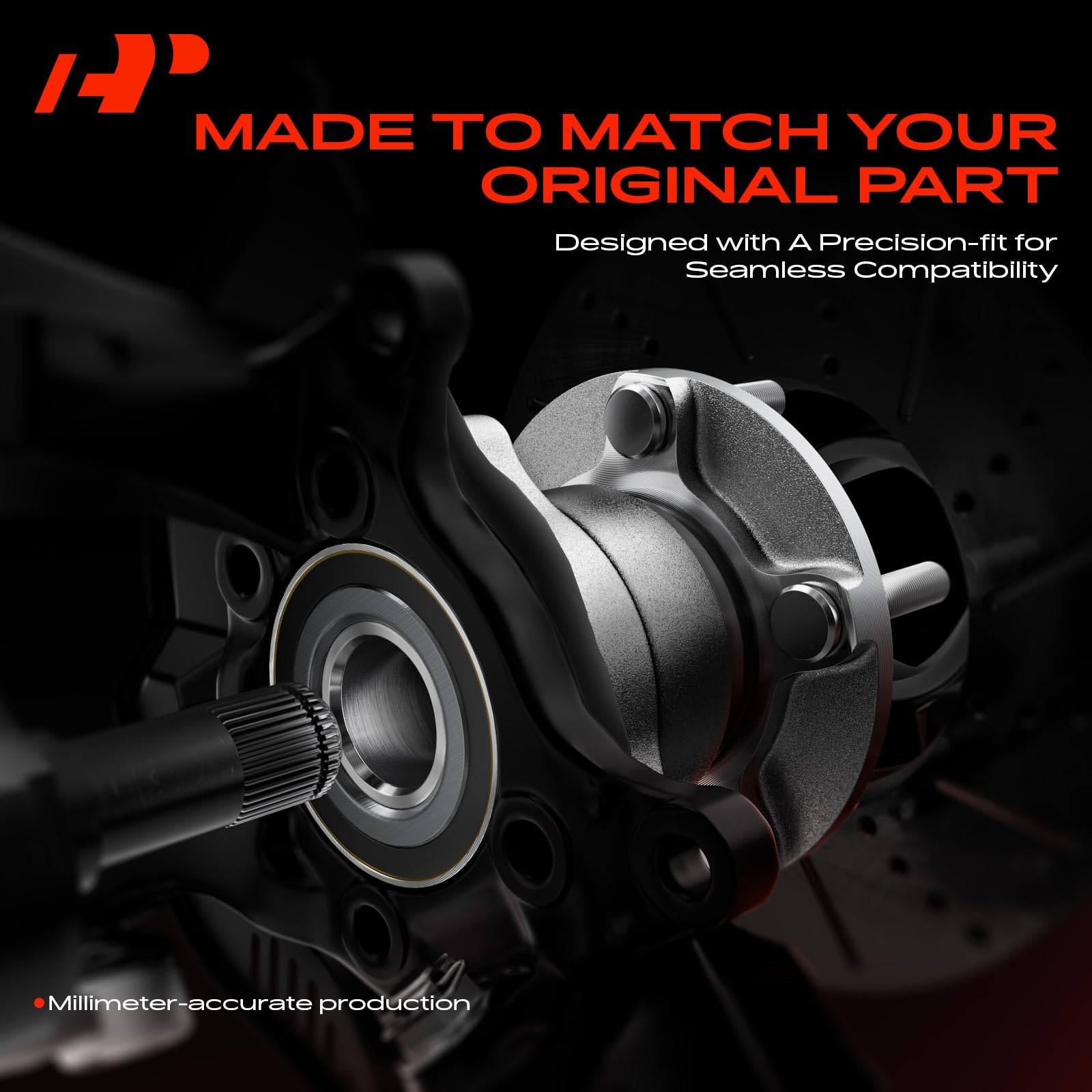 A-Premium Lincoln MKZ front-left hub assembly, durable 5-lug compatibility.