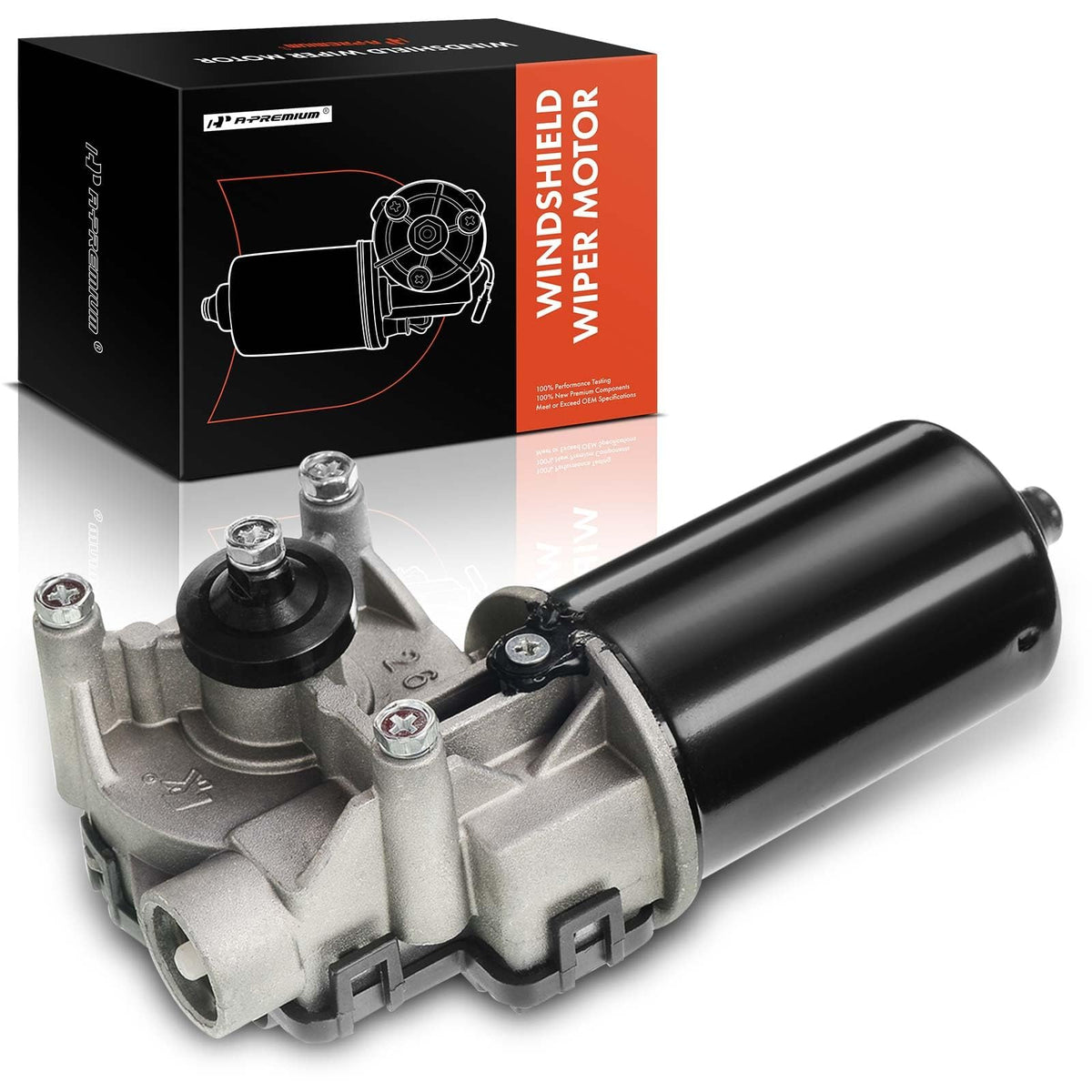 A-Premium front wiper motor front view for Ford, Lincoln, Mercury durability.