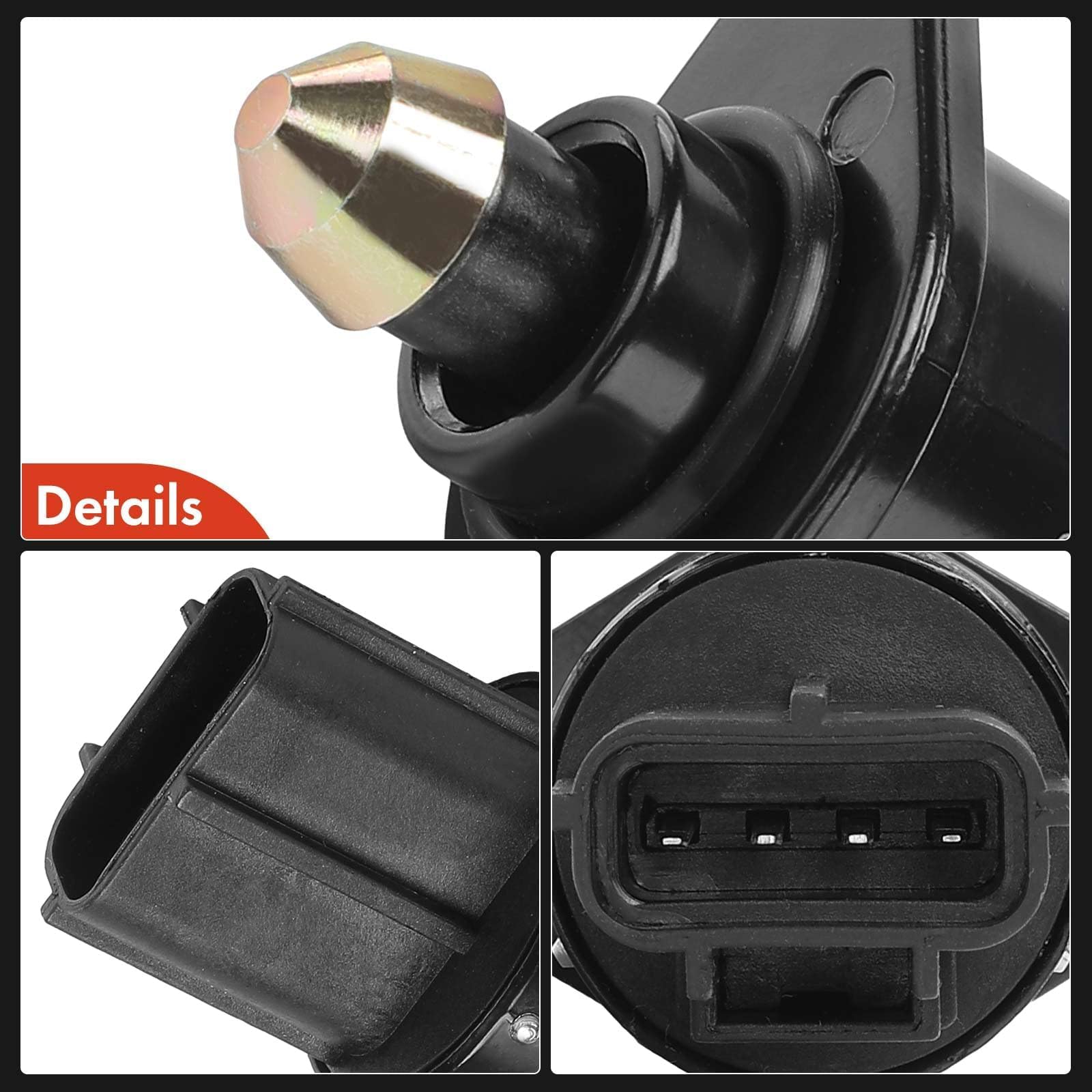 A-Premium idle valve terminals image highlights four blade terminals