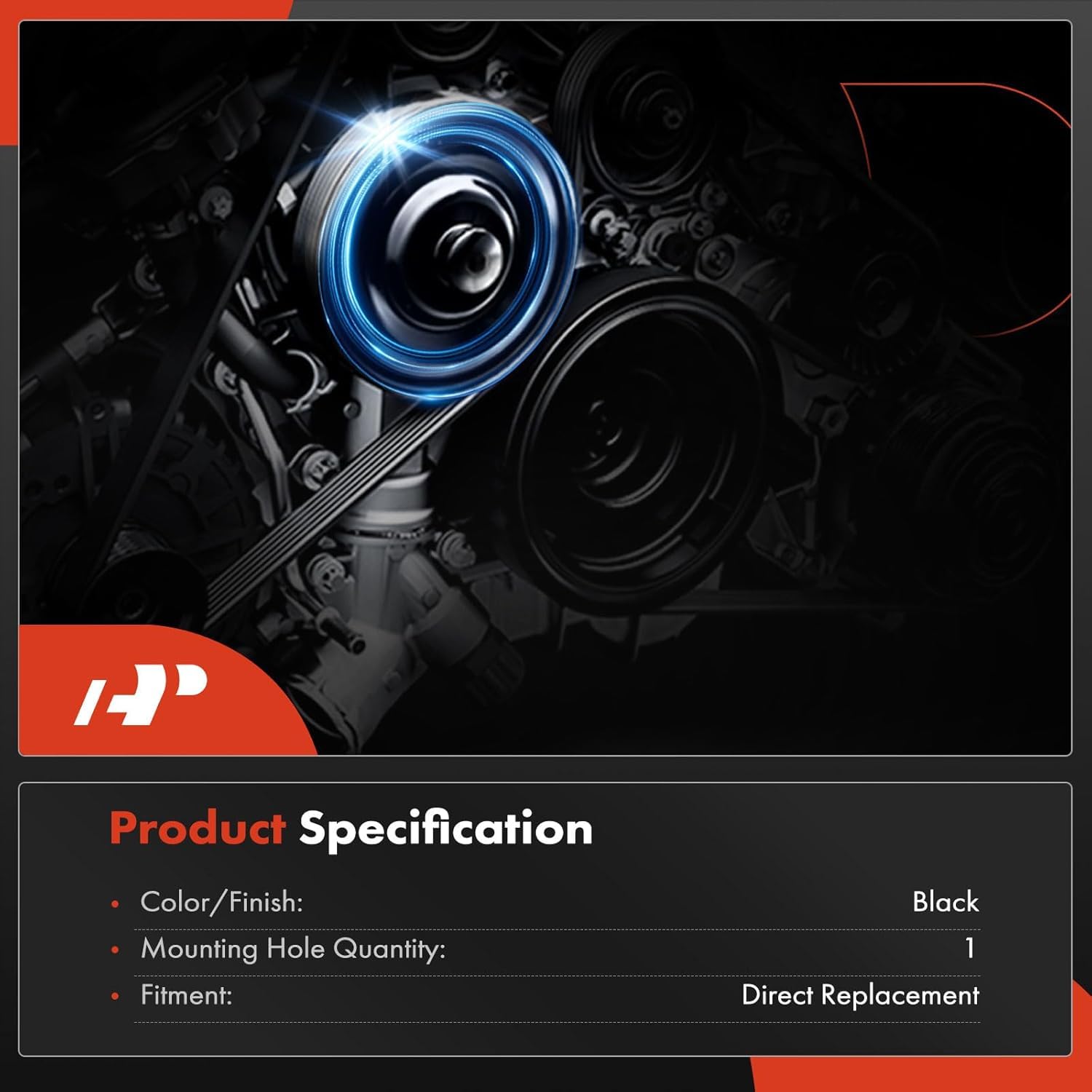 A-Premium harmonic balancer pulley packaging with included hardware.