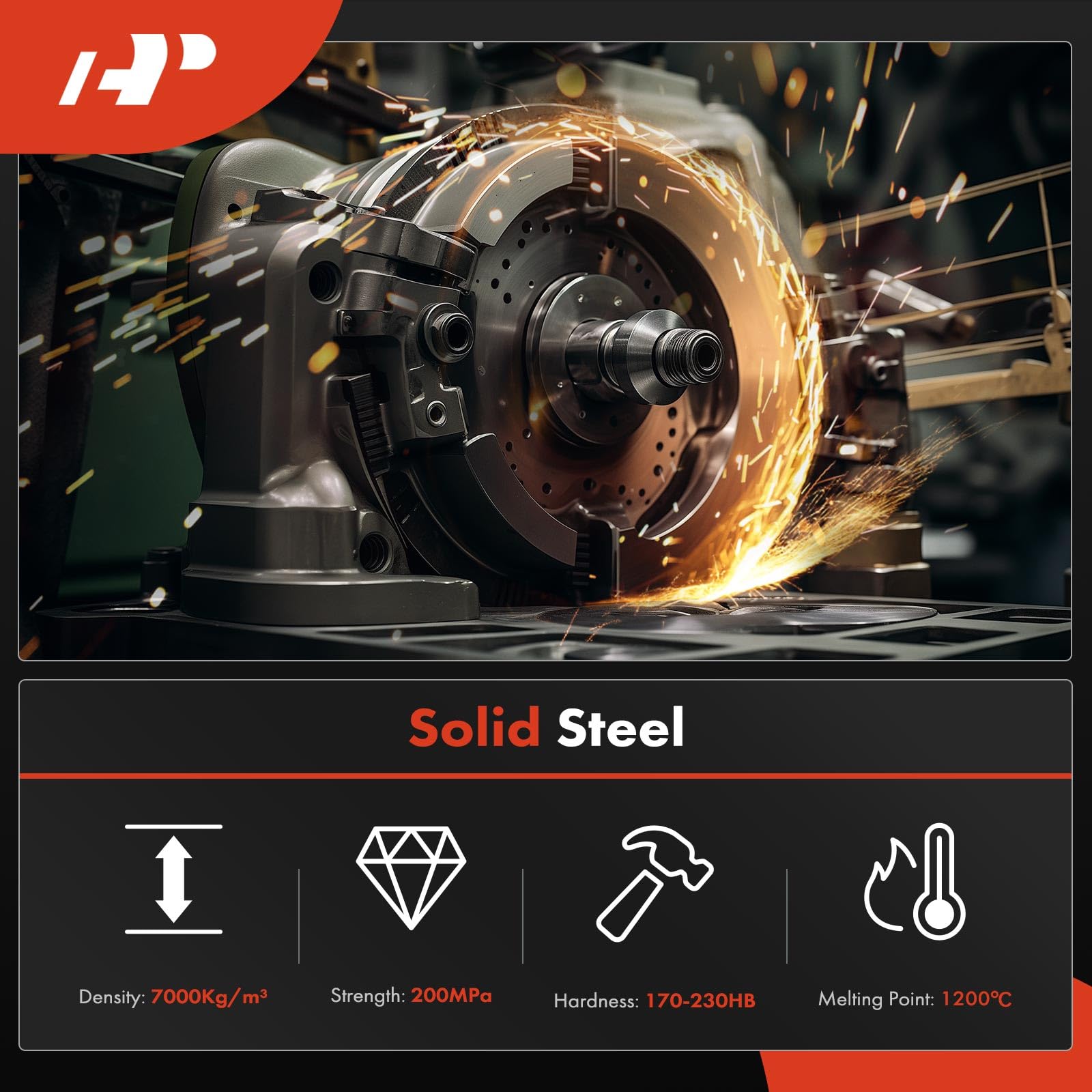 A-Premium harmonic balancer pulley demonstrates rust and durability testing.
