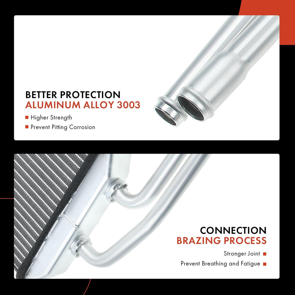 A-Premium heater core packaging box demonstrates ready-to-install quality and clear compatibility notes
