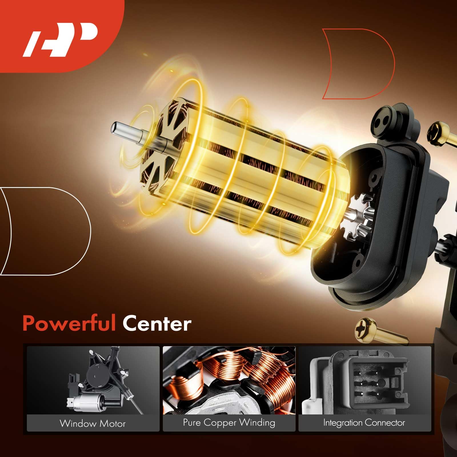 A-Premium high-strength aluminum arm close-up highlights durable construction.
