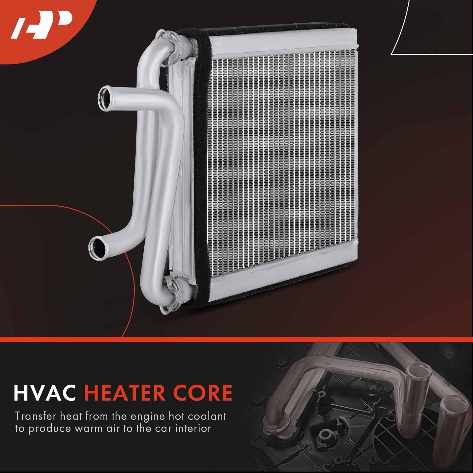 A-Premium Ram 1500 heater core side view, compact and easy to fit.