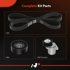 A-Premium idler pulley close-up, reduces belt slip for smoother operation.