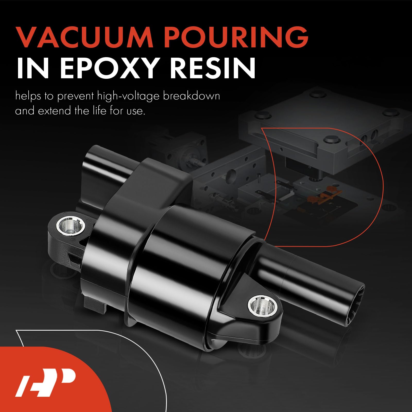 Packaging image emphasizing a complete eight-coil set for full replacement