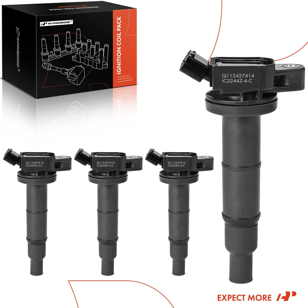 A-Premium ignition coil pack assembly view shows four ready-to-install coils