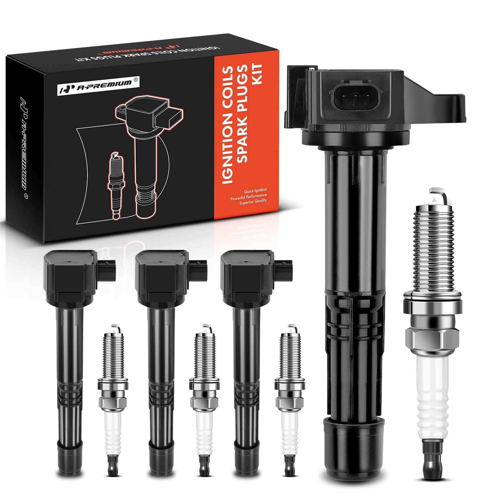 A-Premium ignition coil pack front view, ready-to-install for Honda and Acura engines.