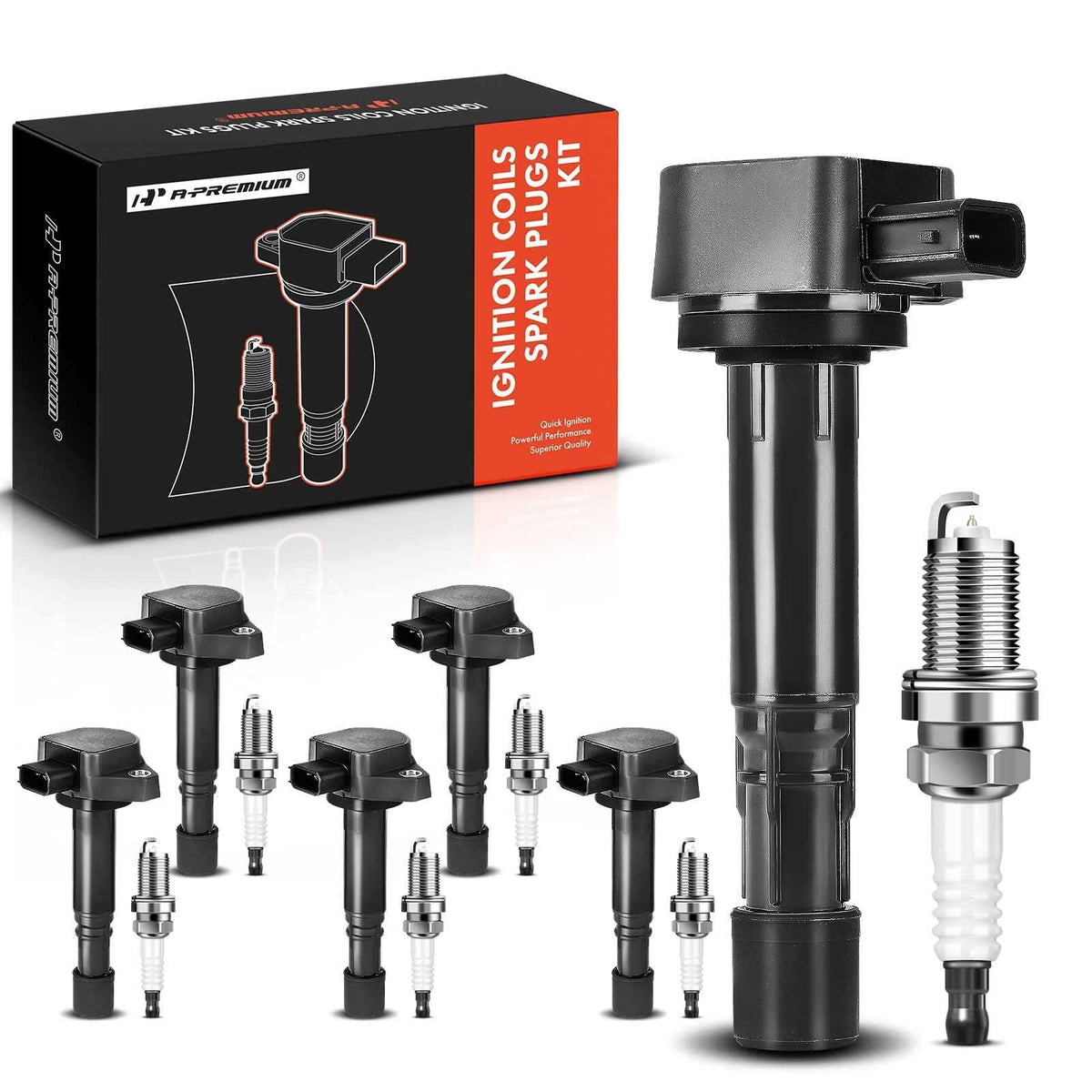 A-Premium ignition coil pack for Honda Pilot 2006-2008; bolt-on V6 3.5L, reliable starts.