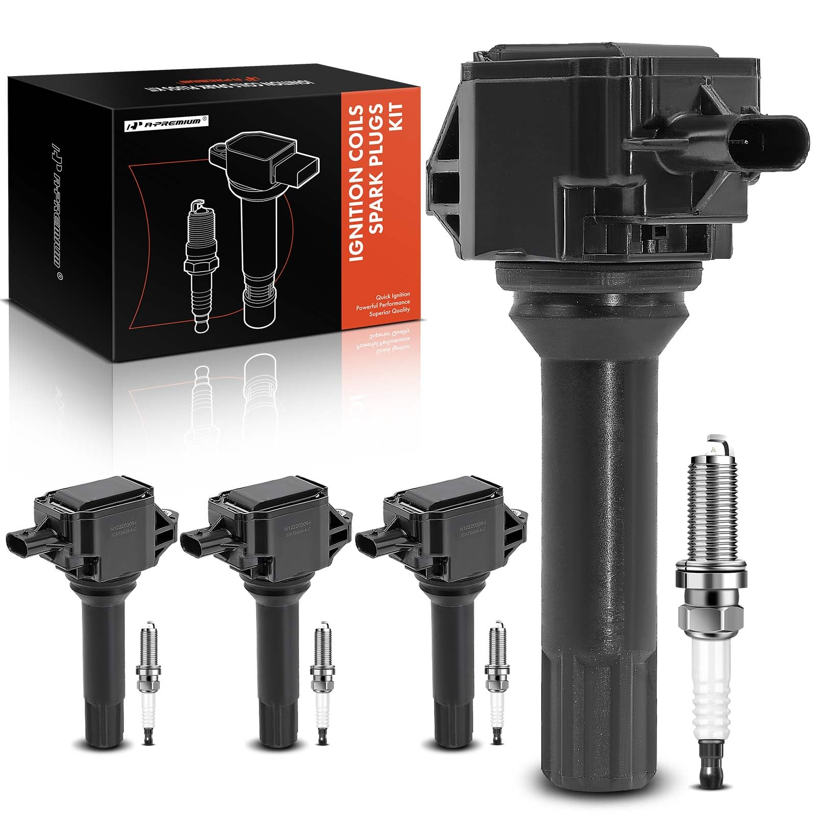 APremium ignition coil pack for Subaru Outback in engine bay for reliable ignition.