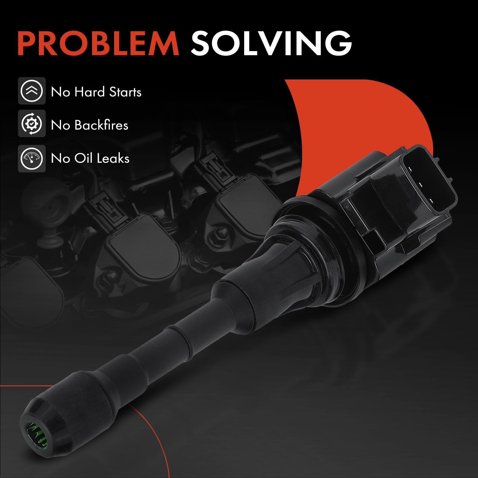 A-Premium ignition coil primary resistance 0.72 ohm for reliable spark delivery.