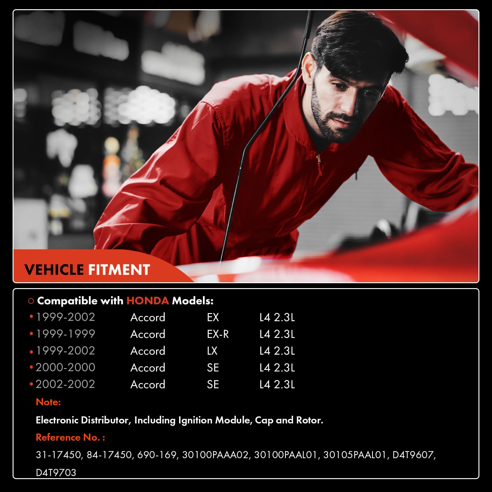 A-Premium cap and rotor set improves spark delivery for Honda Accord.