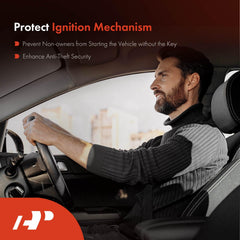 A-Premium ignition lock housing anti-theft bolt concept for added security.