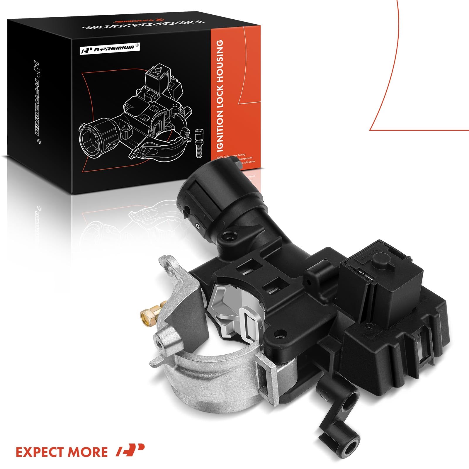 A-Premium ignition lock housing thick cam detail indicating strength.
