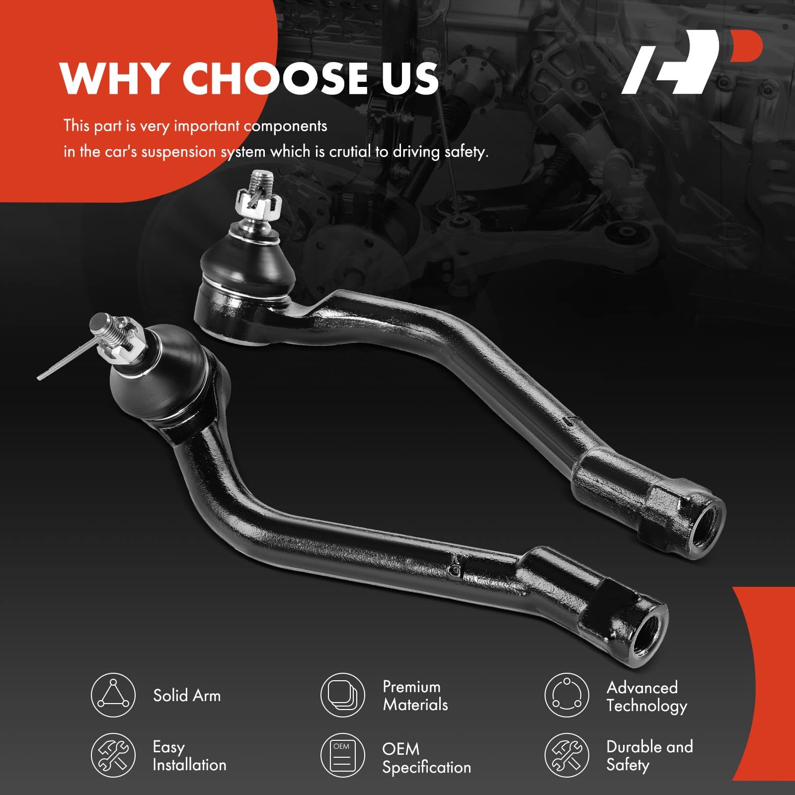 APremium installation guide view illustrating front outer placement and alignment
