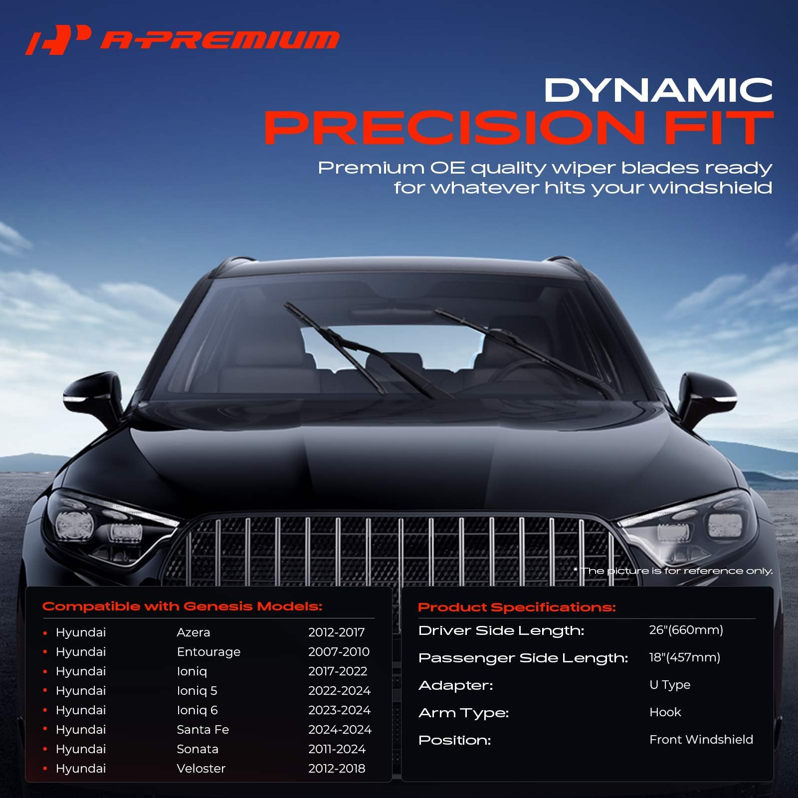 A-Premium installation guide showing easy mounting for Hyundai models