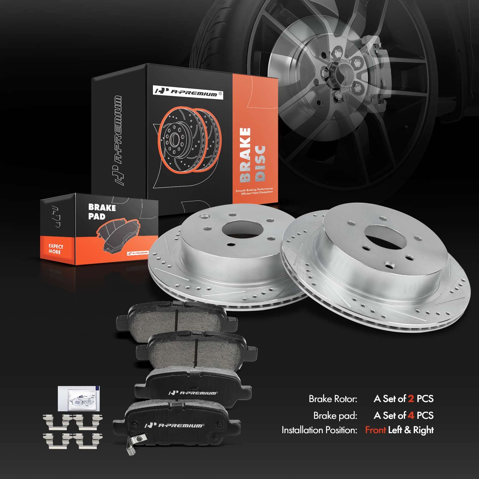 A-Premium installation-ready brake kit for quick upgrade