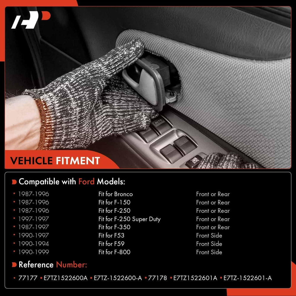 A-Premium interior door handle front-right with black finish