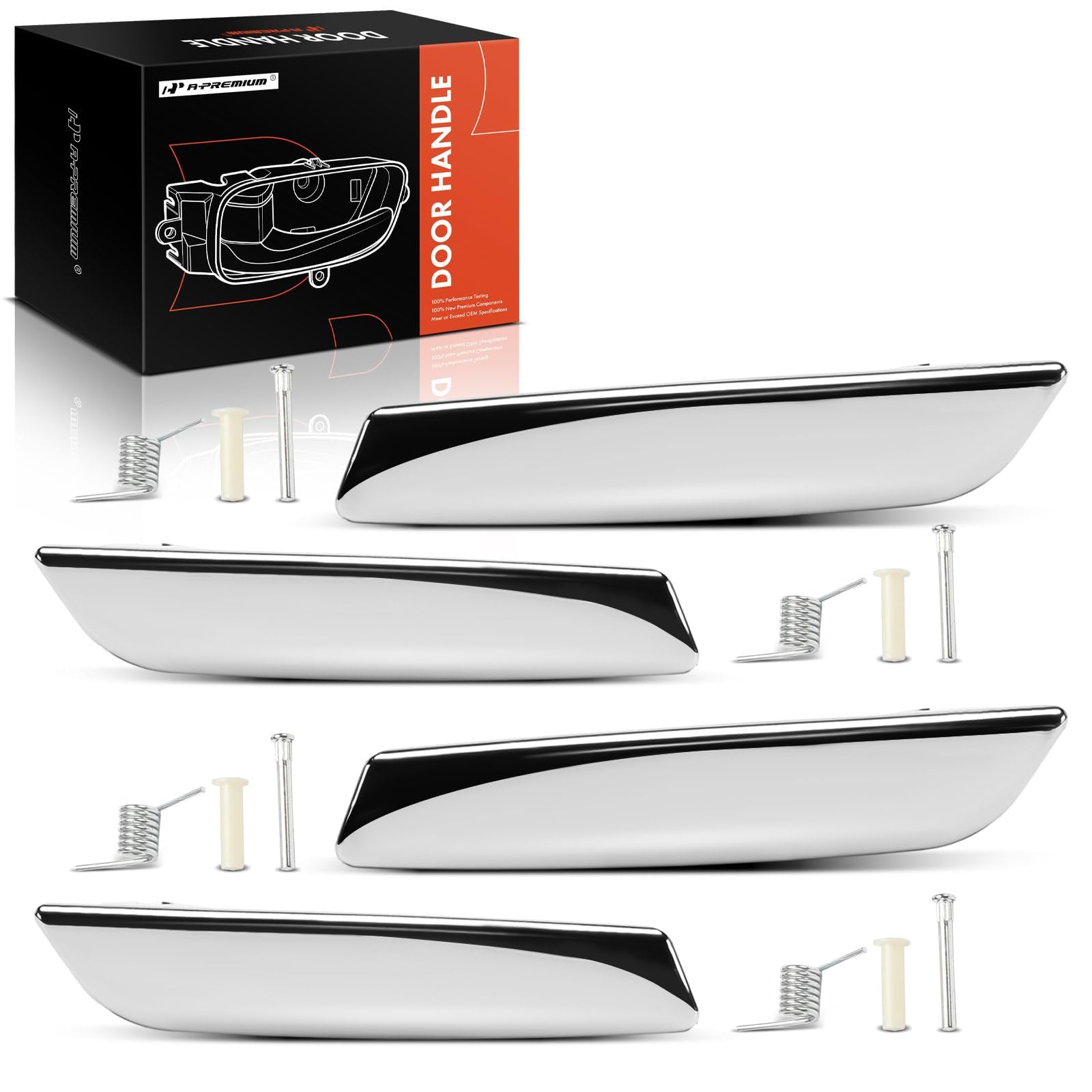 A-Premium interior door handle lever front driver side chrome finish for replacement