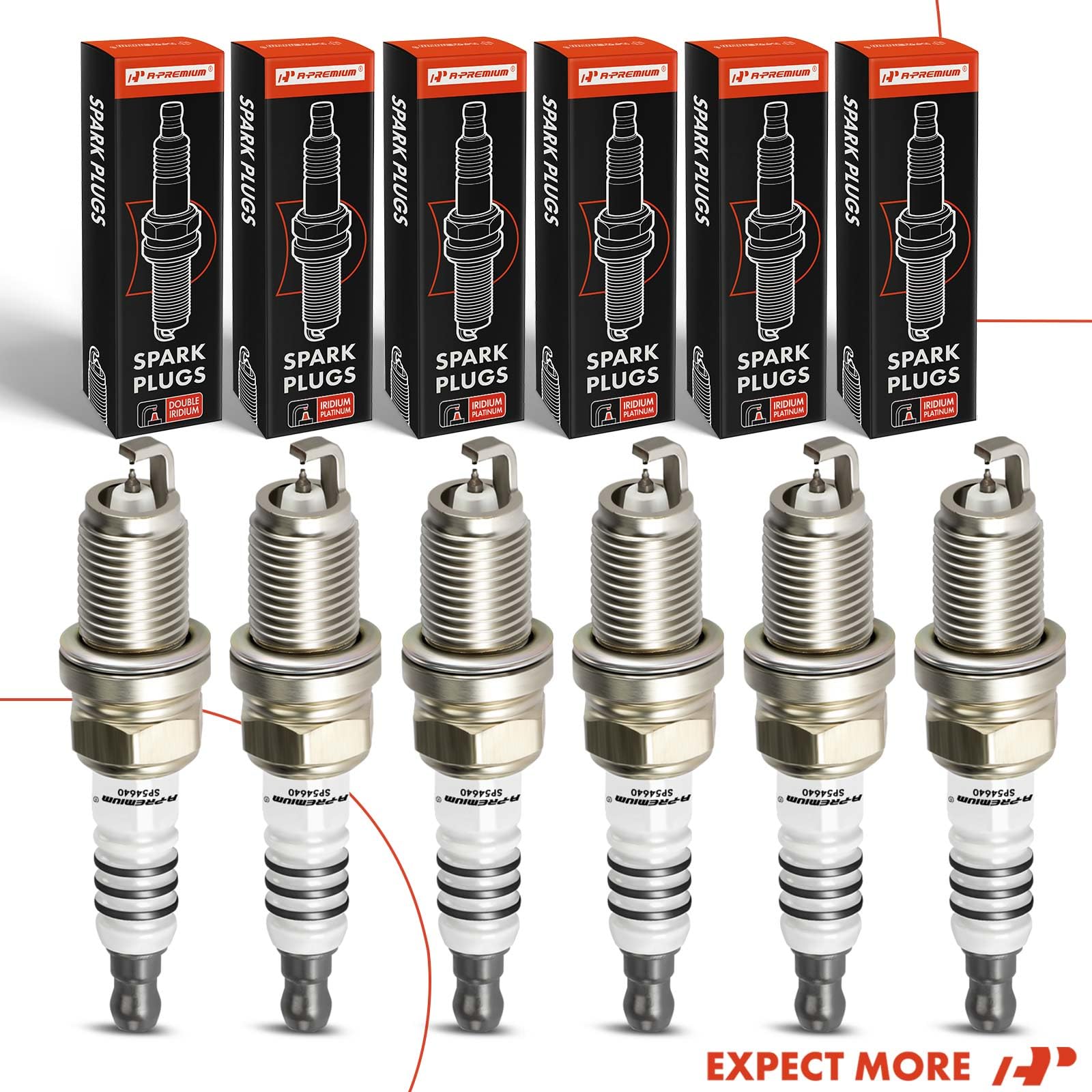 Brand logo visible on A-Premium spark plugs packaging