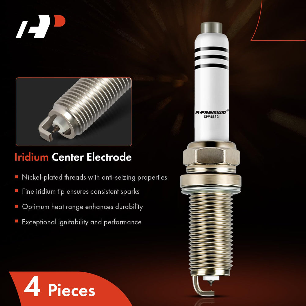 A-Premium spark plugs installed in an engine bay, ready for service.