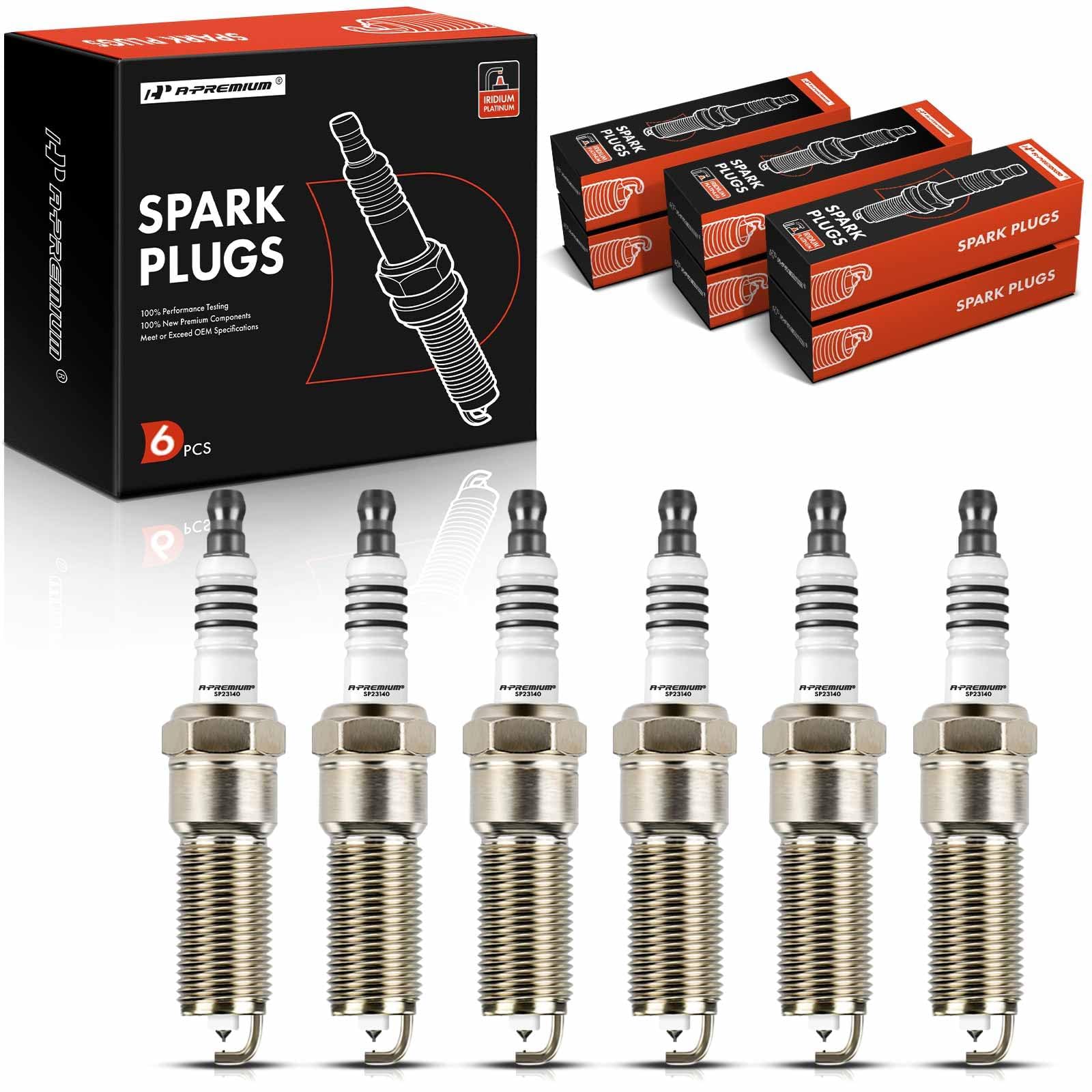 A-Premium Iridium Platinum Spark Plugs for Jeep Wrangler image; improves ignition reliability and smoother starts
