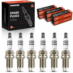 A-Premium Iridium Platinum Spark Plugs 6-pack front view for long-lasting ignition.