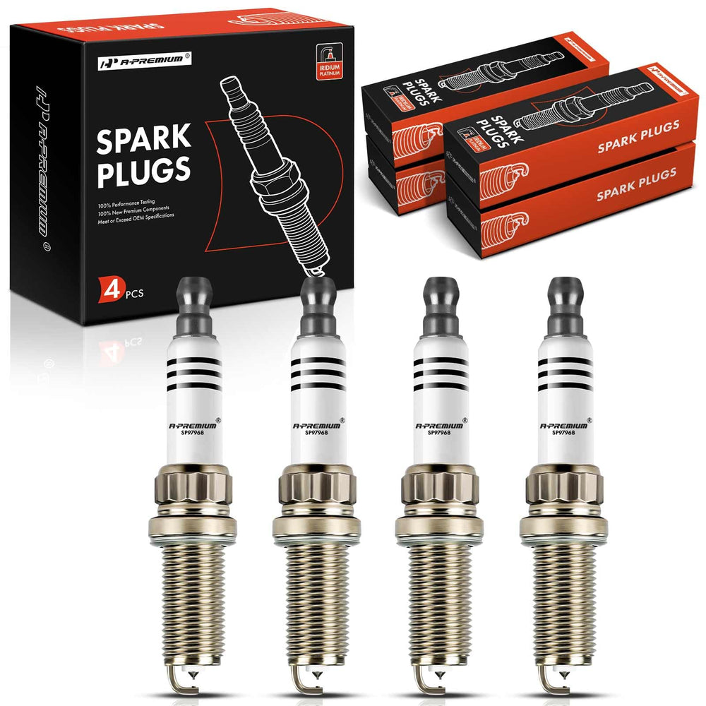 A-Premium iridium-platinum spark plugs pack front for easy replacement