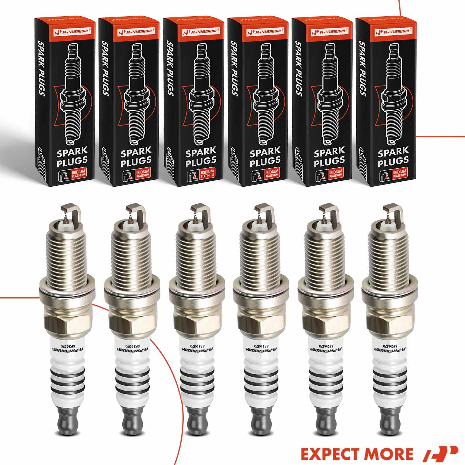 A-Premium spark plug specifications label with gap and reach