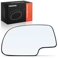 A-Premium left driver-side mirror glass with flat surface for Silverado visibility