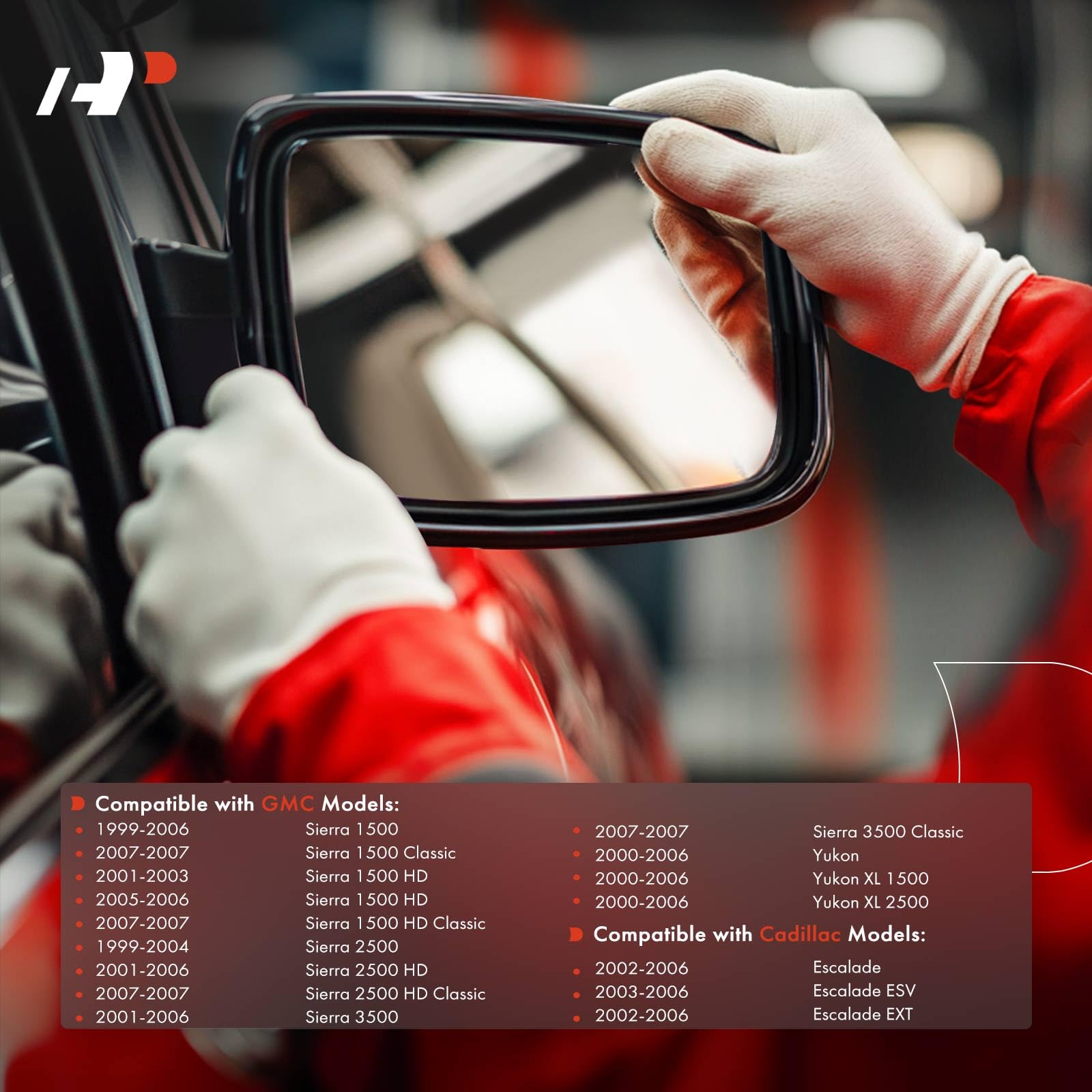 A-Premium manual-adjust mirror glass, non-heated, for simple alignment