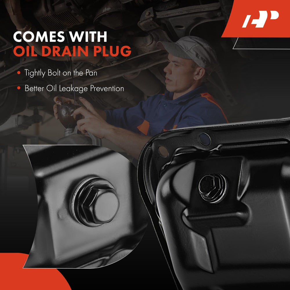 A-Premium Scion iM compatible oil pan with drain plug.