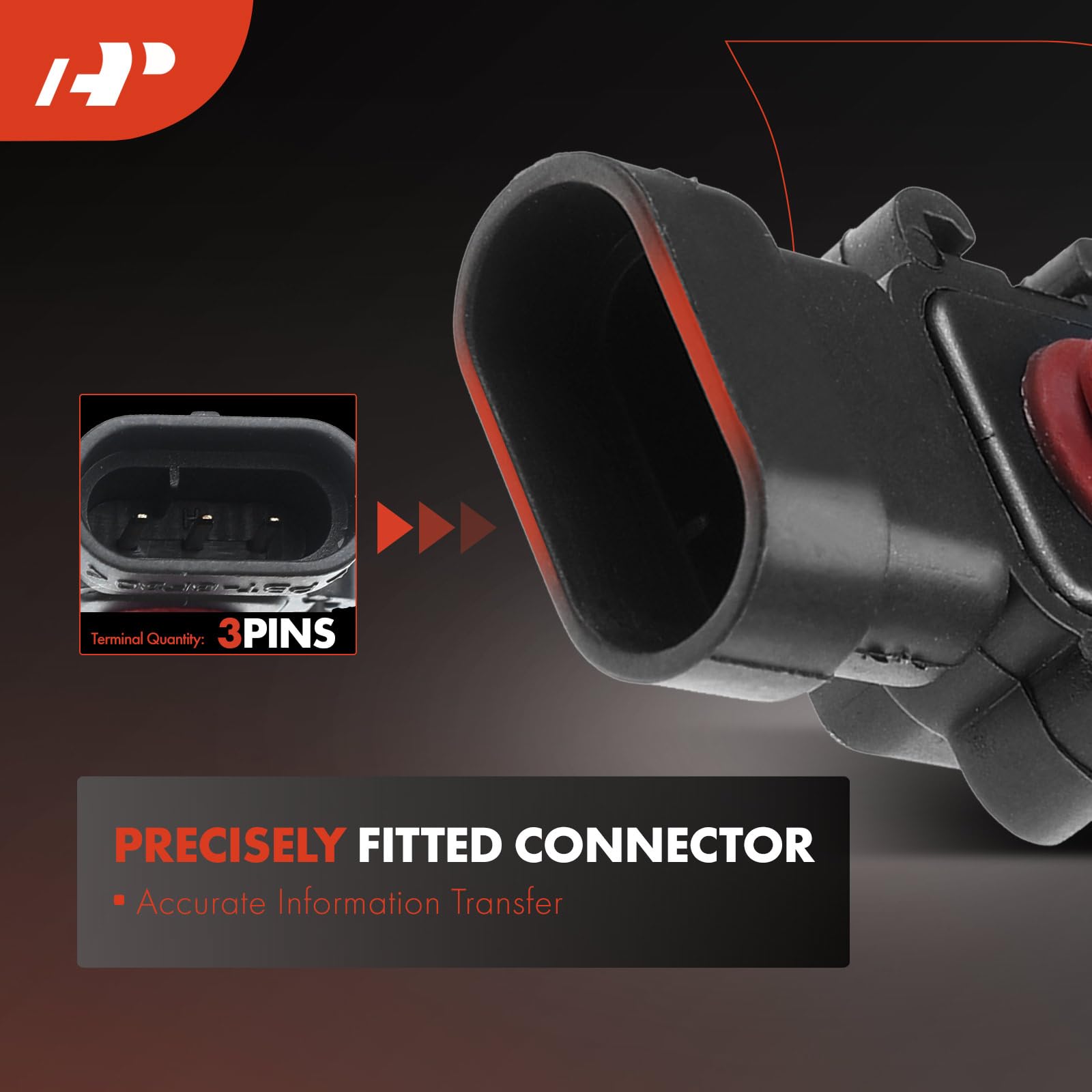 A-Premium MAP sensor uses 3-blade terminals for secure electrical connection.