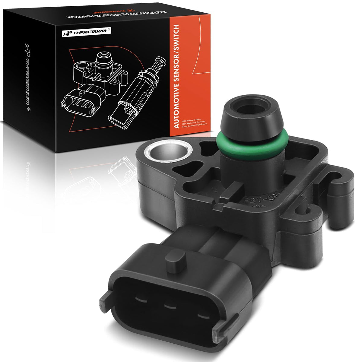 A-Premium MAP sensor bay closeup showing robust housing and connectors for engine reliability