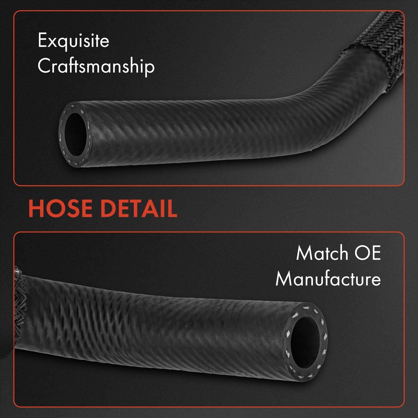 A-Premium hose built to 250 psi supports steady hydraulic flow.
