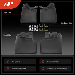 A-Premium mud flaps rear-left guard minimizes wheel spray and paint chipping.