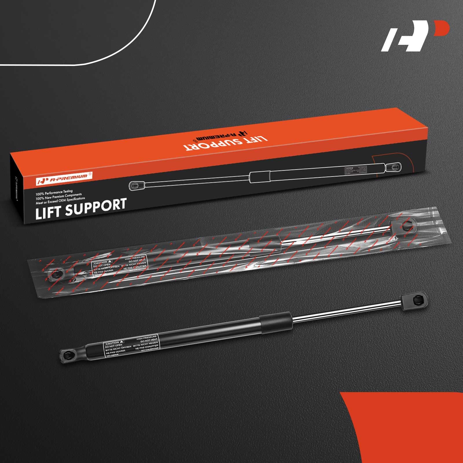 A-Premium Nissan Murano front hood lift support right for stable hood hold.