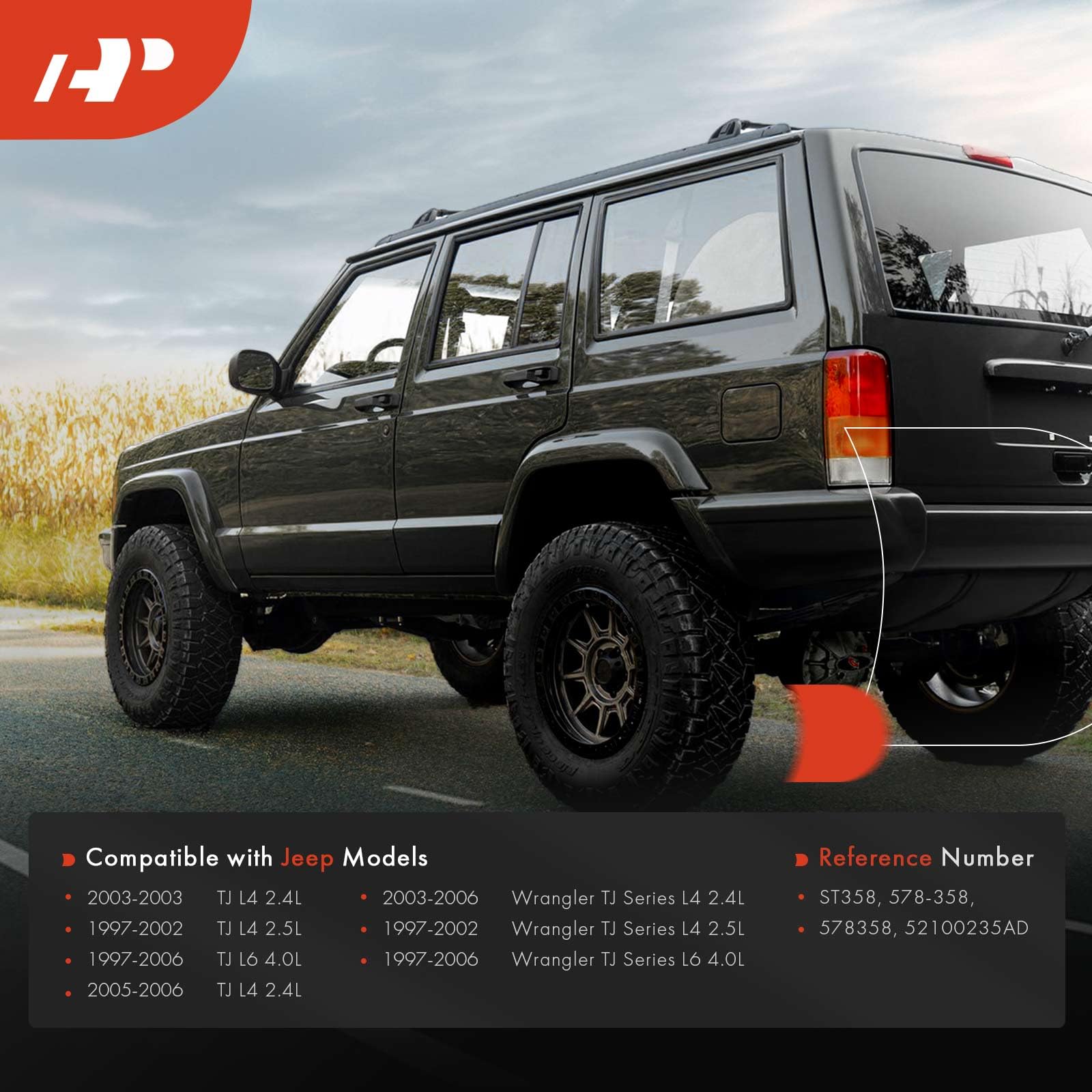 A-Premium two-pack fuel tank strap kit for Jeep TJ ease of installation