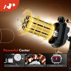 Direct-fit OE replacement window regulator motor from A-Premium for easy installation.