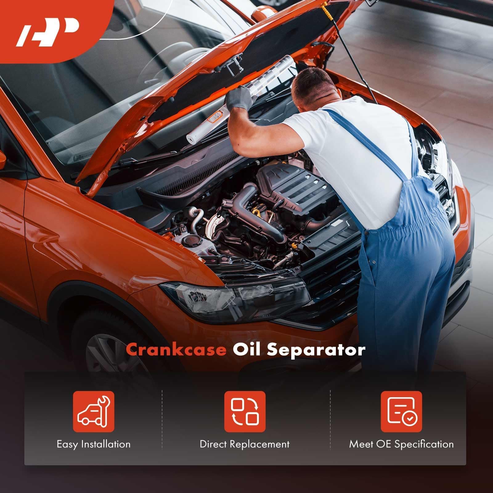 A-Premium oil separator kit packaging highlighting included components and compatibility.