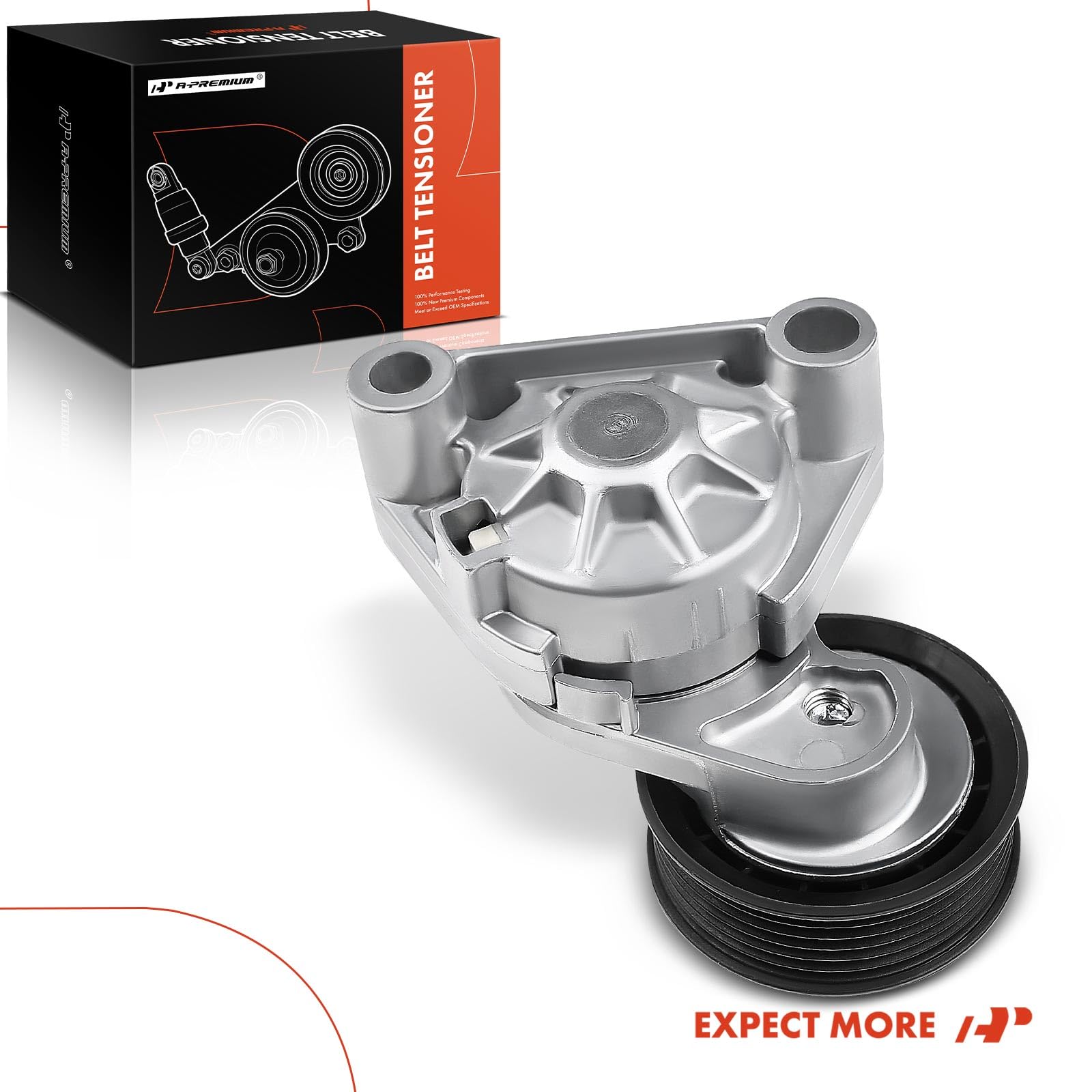 A-Premium belt tensioner with one-year unlimited-mileage warranty
