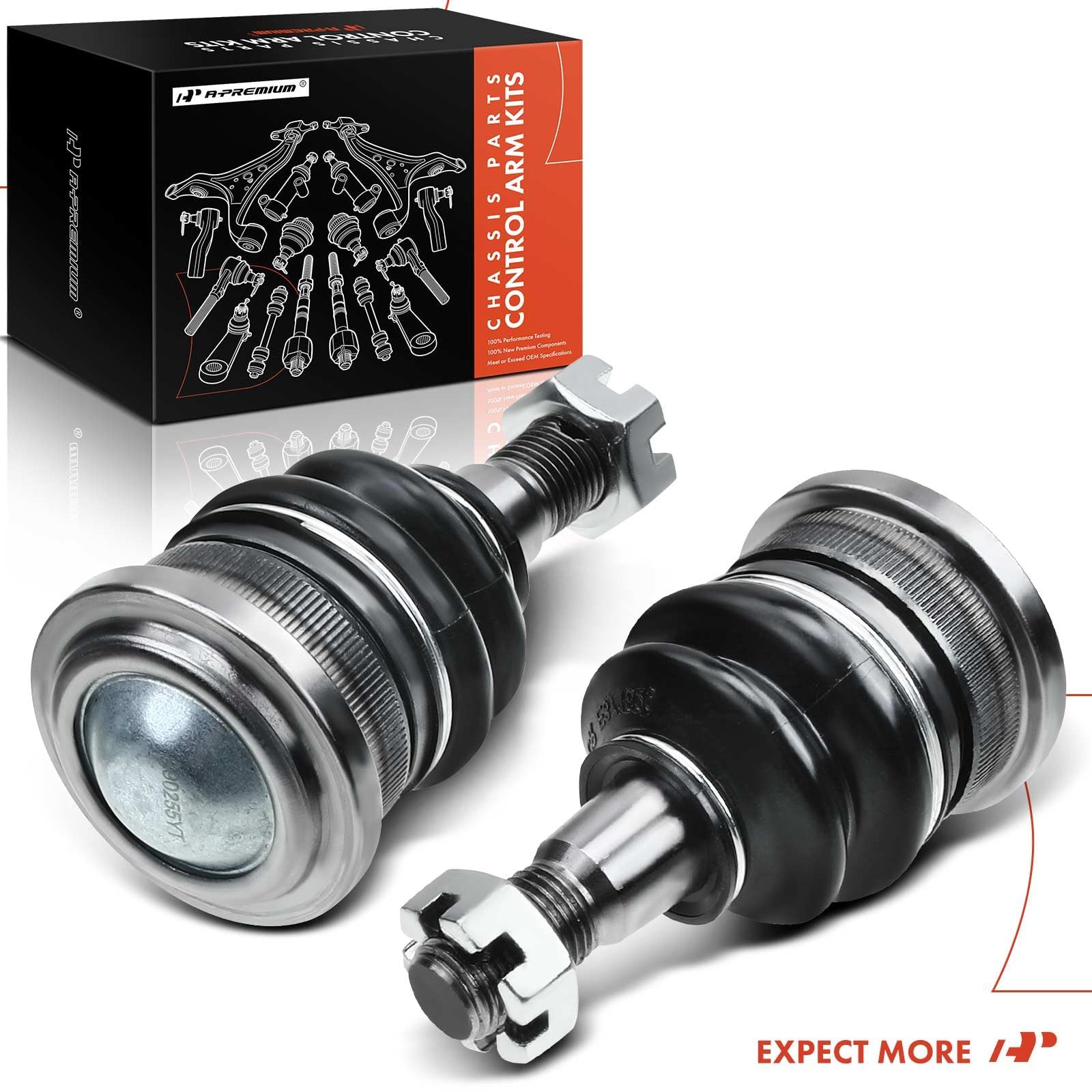 Packaged ball joint kit with all required components.