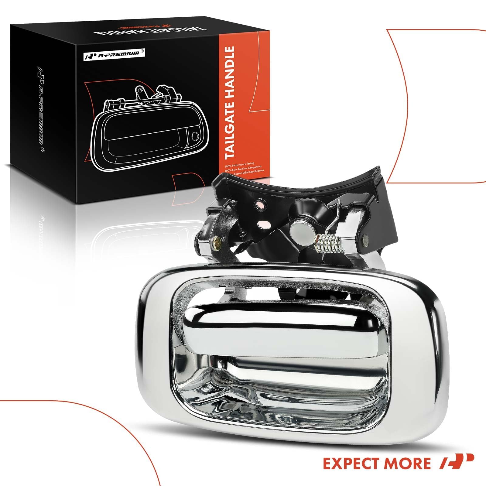A-Premium packaged tailgate handle assembly ready to install.