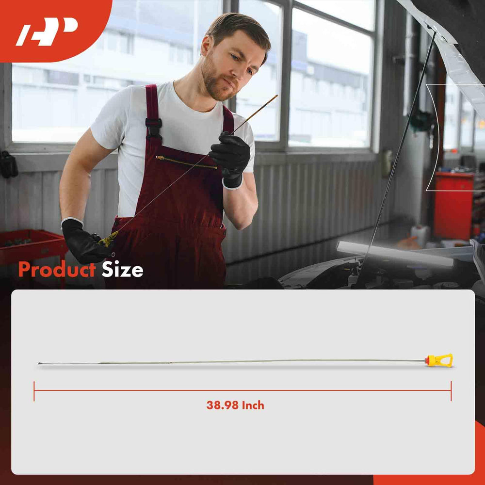 Plastic handle on A-Premium dipstick provides comfortable grip