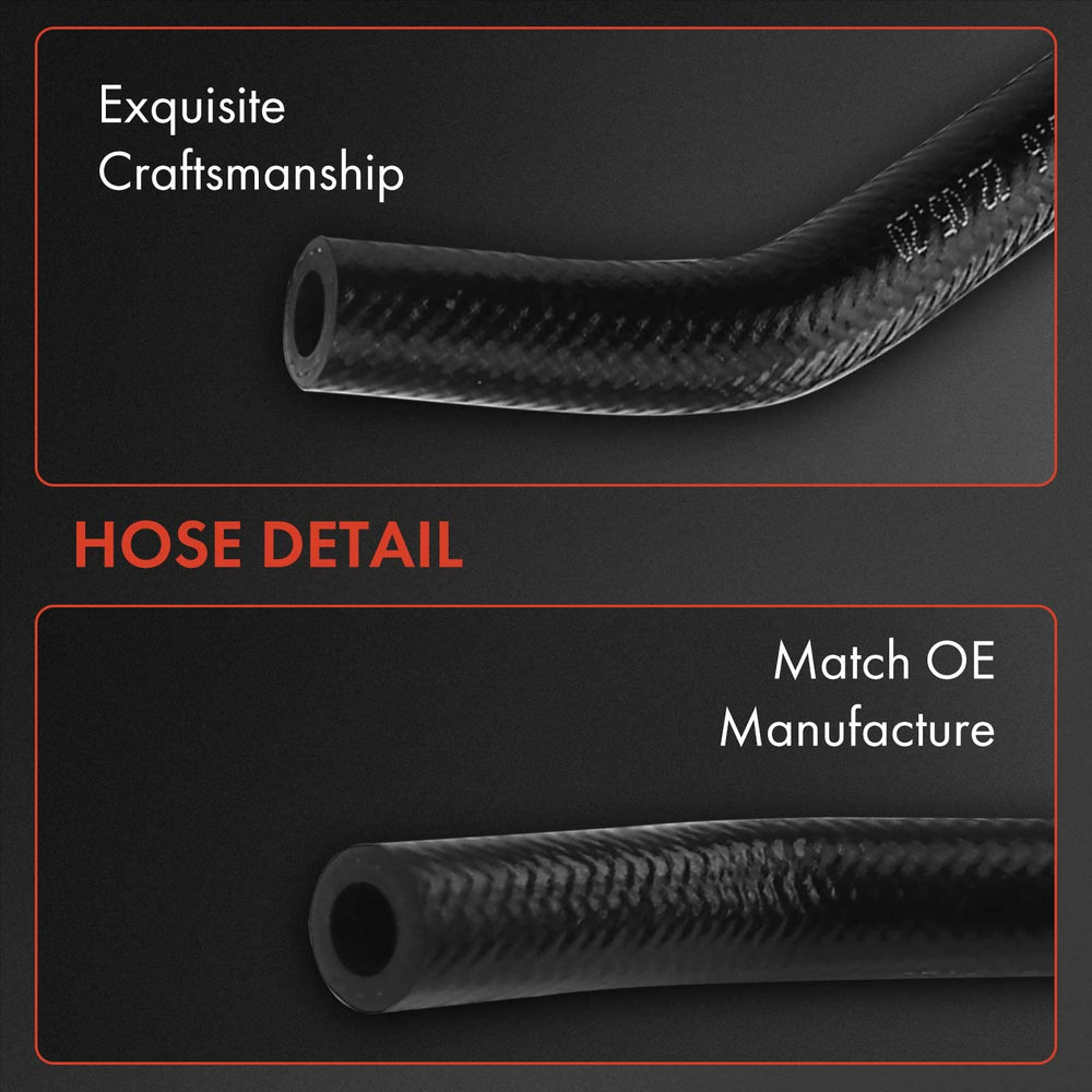 A-Premium hose under hood view illustrating routing and fit