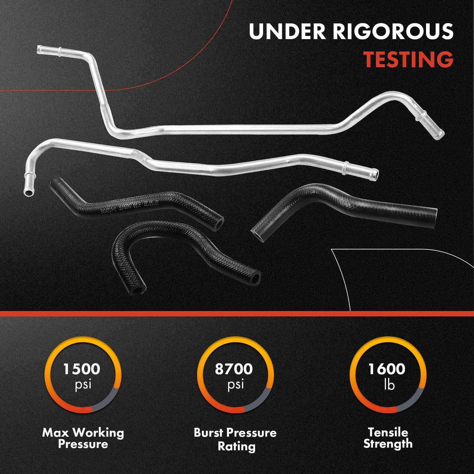 A-Premium power steering return hose view highlights complete assembly
